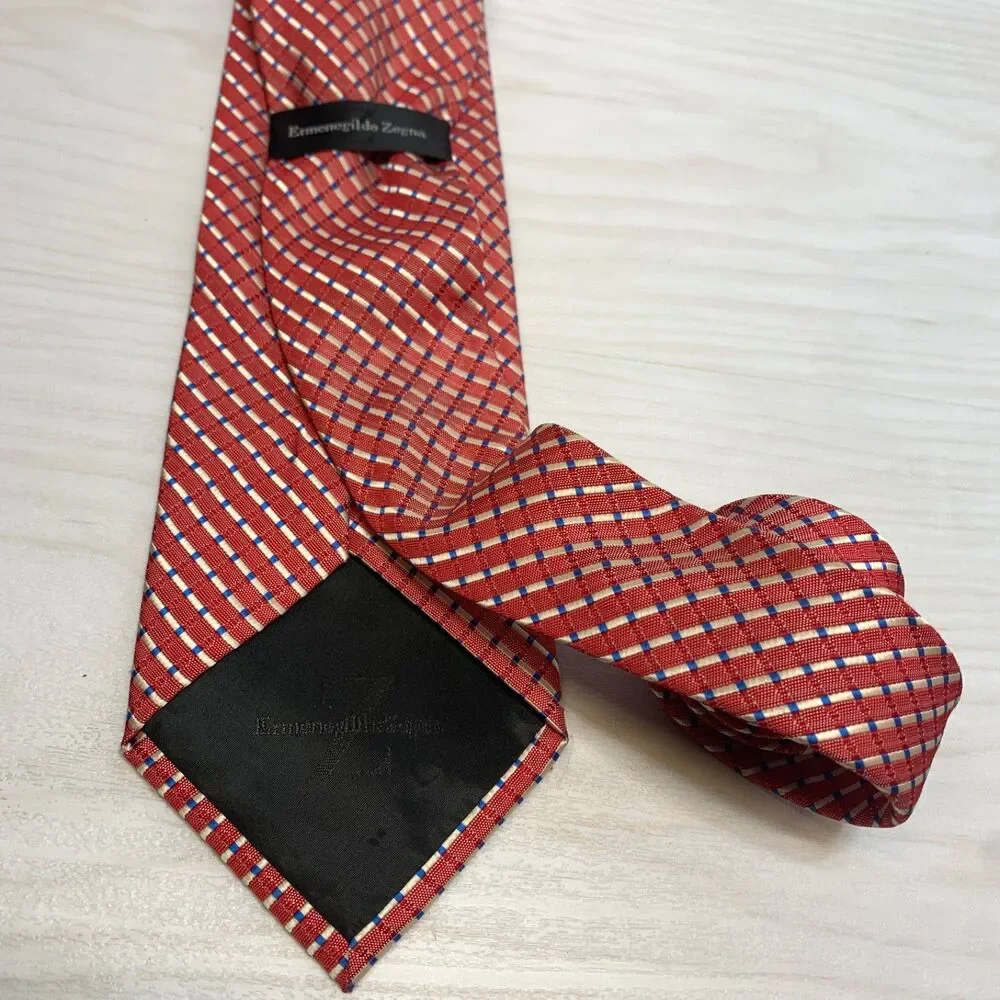 Ermenegildo Zegna Pink‎ 100% Silk Neck Tie Pink Italy Mens